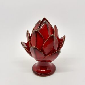 Carciofo in ceramica rosso